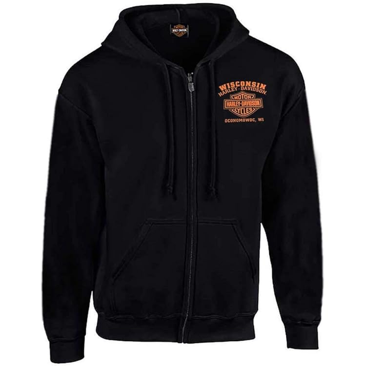 Harley-Davidson Men's Willie G Skull Colorblock Zip-Up Hoodie